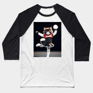 Cheerleader cat - Modern digital art Baseball T-Shirt